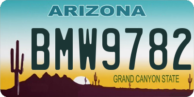 AZ license plate BMW9782