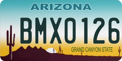 AZ license plate BMX0126