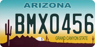 AZ license plate BMX0456
