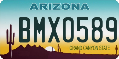 AZ license plate BMX0589