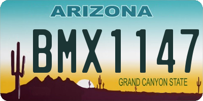 AZ license plate BMX1147