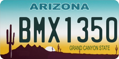 AZ license plate BMX1350
