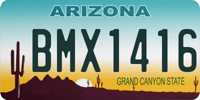 AZ license plate BMX1416