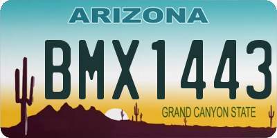 AZ license plate BMX1443