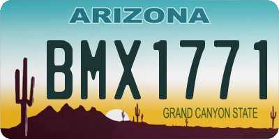 AZ license plate BMX1771