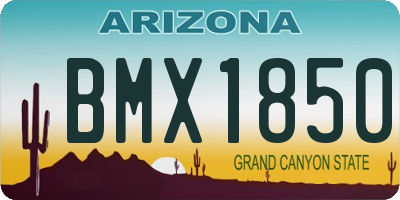 AZ license plate BMX1850