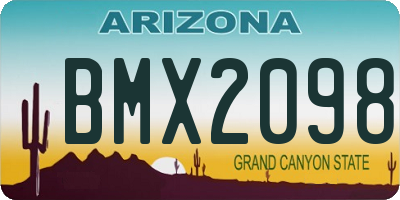 AZ license plate BMX2098