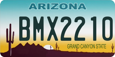 AZ license plate BMX2210