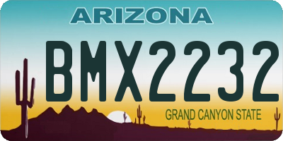 AZ license plate BMX2232