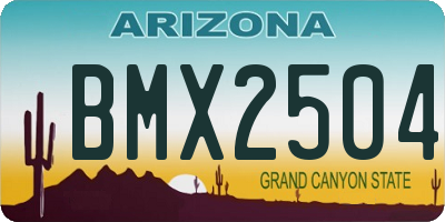 AZ license plate BMX2504