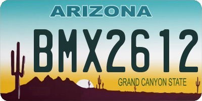 AZ license plate BMX2612