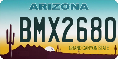 AZ license plate BMX2680