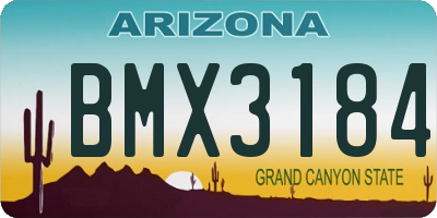 AZ license plate BMX3184