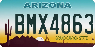 AZ license plate BMX4863