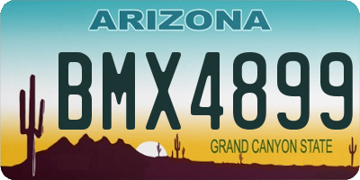 AZ license plate BMX4899