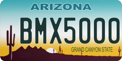 AZ license plate BMX5000