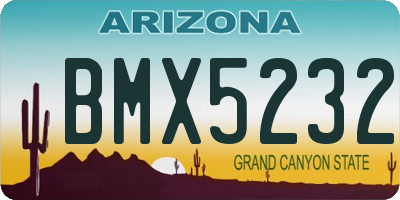 AZ license plate BMX5232