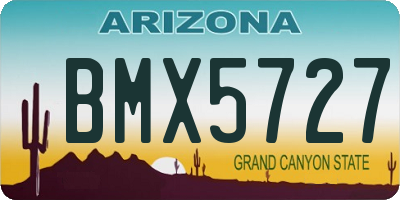 AZ license plate BMX5727