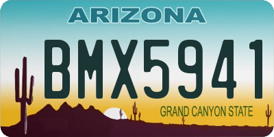 AZ license plate BMX5941