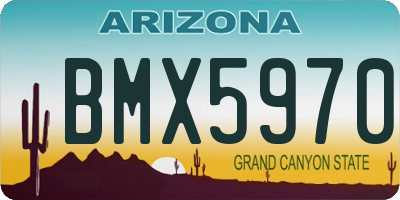 AZ license plate BMX5970