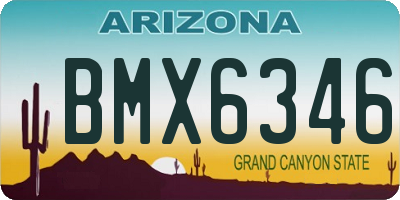AZ license plate BMX6346