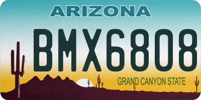 AZ license plate BMX6808