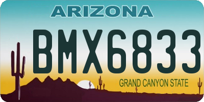 AZ license plate BMX6833