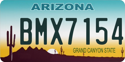 AZ license plate BMX7154