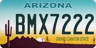 AZ license plate BMX7222