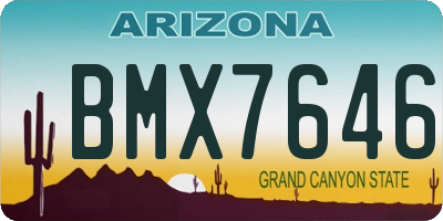 AZ license plate BMX7646