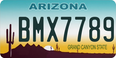 AZ license plate BMX7789