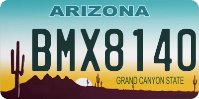 AZ license plate BMX8140