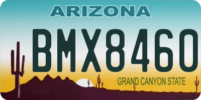 AZ license plate BMX8460