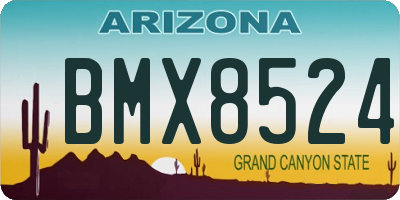 AZ license plate BMX8524