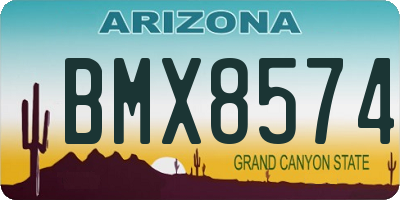 AZ license plate BMX8574