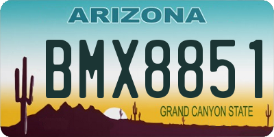AZ license plate BMX8851