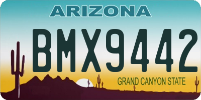 AZ license plate BMX9442