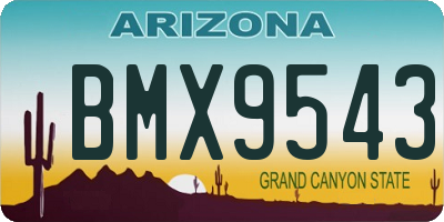 AZ license plate BMX9543
