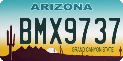 AZ license plate BMX9737