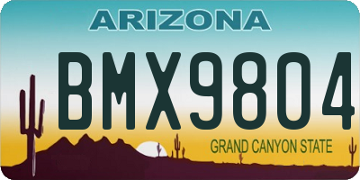 AZ license plate BMX9804