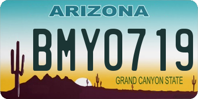 AZ license plate BMY0719