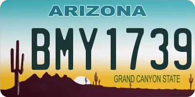 AZ license plate BMY1739