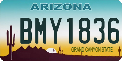 AZ license plate BMY1836