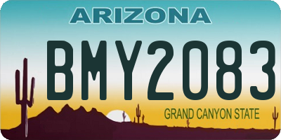 AZ license plate BMY2083