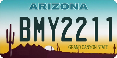 AZ license plate BMY2211