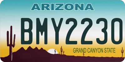AZ license plate BMY2230