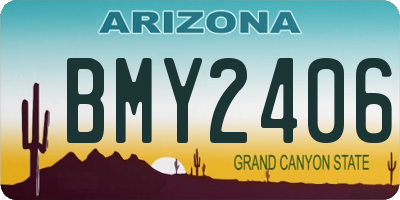 AZ license plate BMY2406
