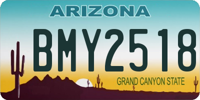 AZ license plate BMY2518