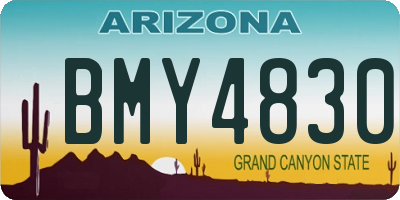 AZ license plate BMY4830