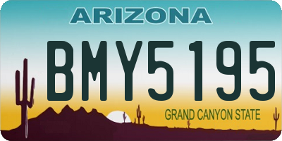 AZ license plate BMY5195